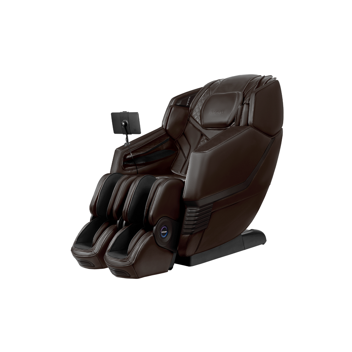 Aront Sentio Pro Massage Chair in Coffee, front angle