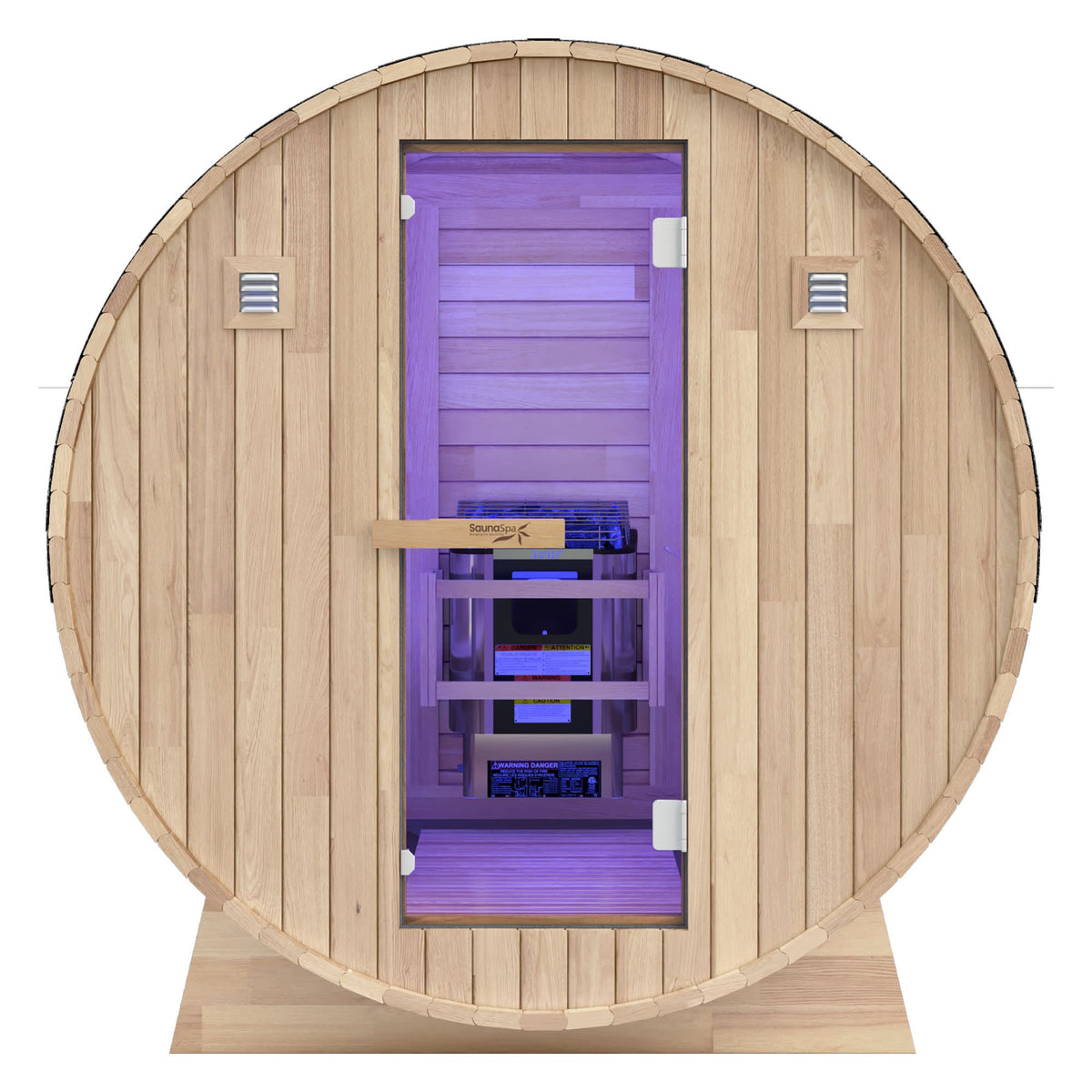 variant-without porch, SaunaSpa 4-6 Person Outdoor Barrel Sauna, second view