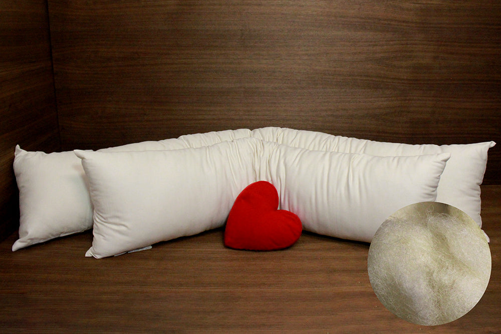 Premium Organic Body Pillow with wool fill