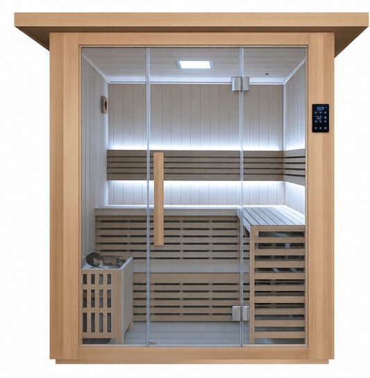 Revive 4 Person Traditional Sauna exterior in outdoor setting