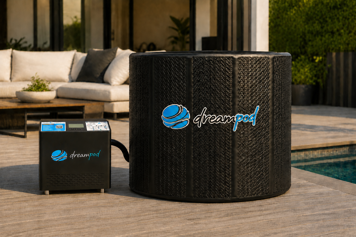 Dreampod Cold Plunge Barrel Flex with Chiller, environment