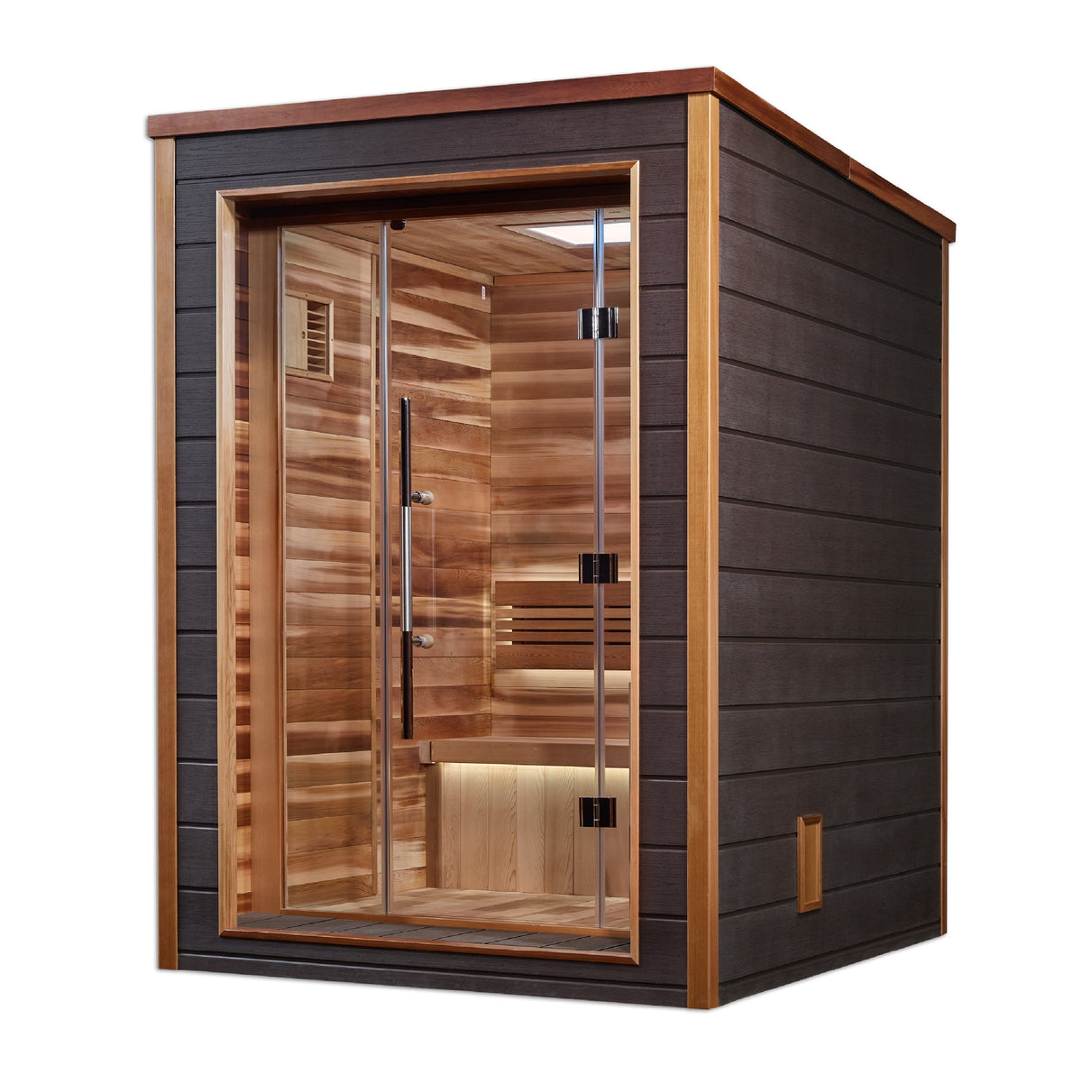 Golden Designs Narvik 2-person traditional sauna, side profile