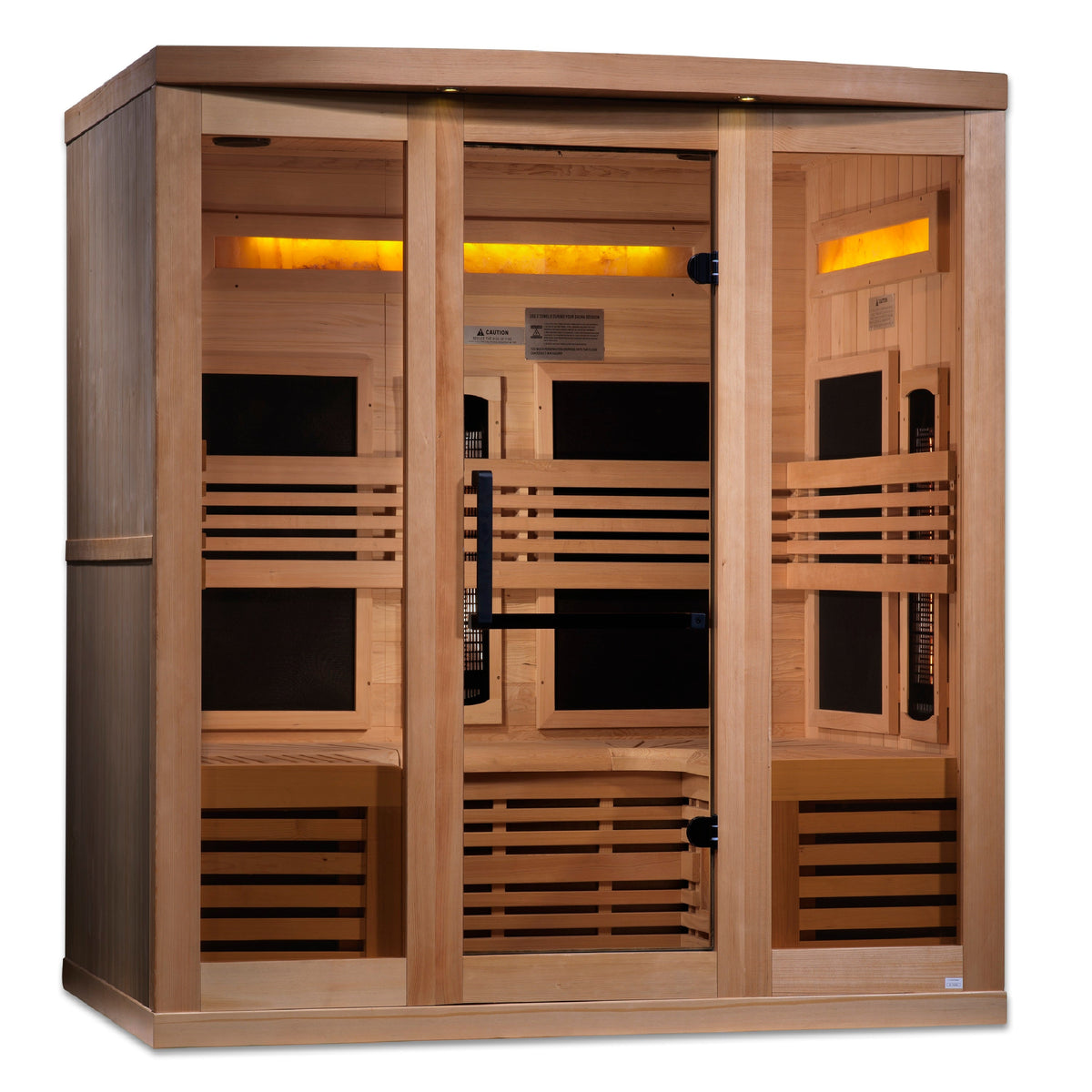 Golden Designs 6-person full spectrum infrared sauna, side profile