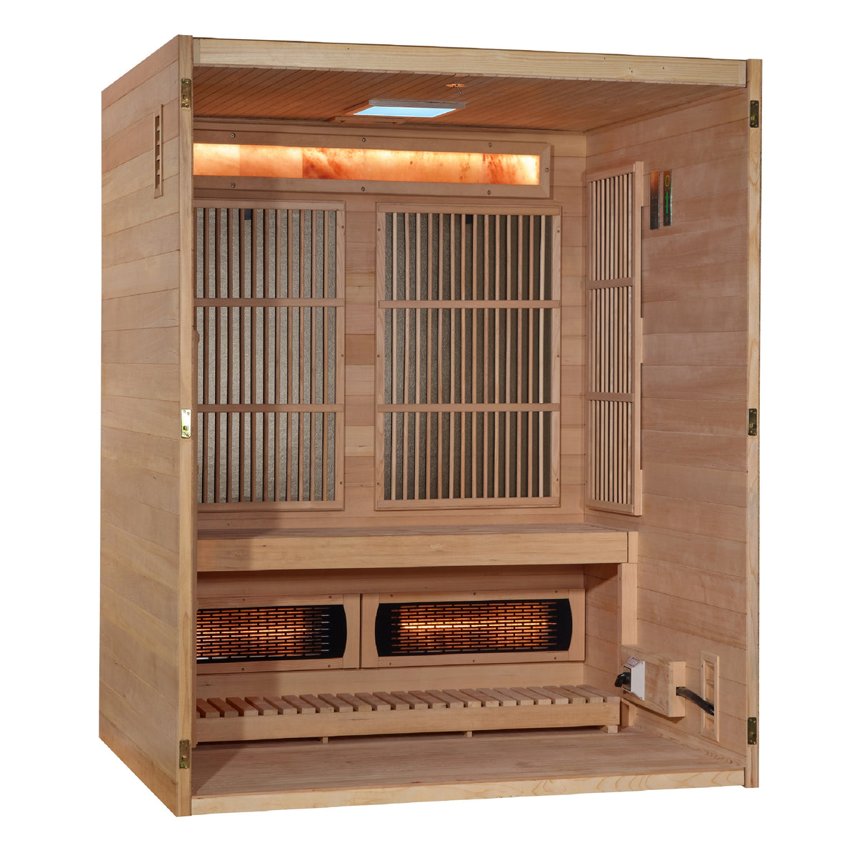Golden Designs Soria 3-person hybrid sauna, side profile