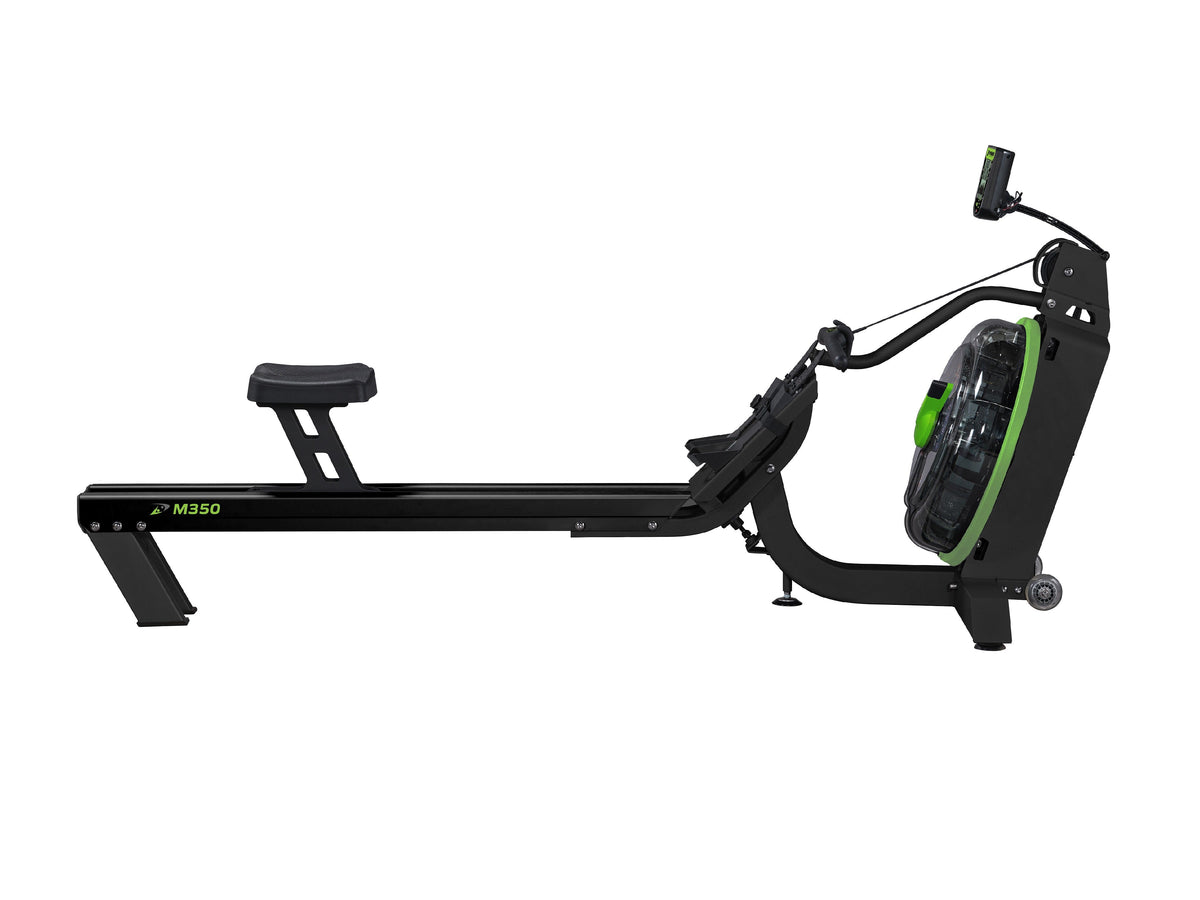 Dynamic Fluid M350 water rower, side view