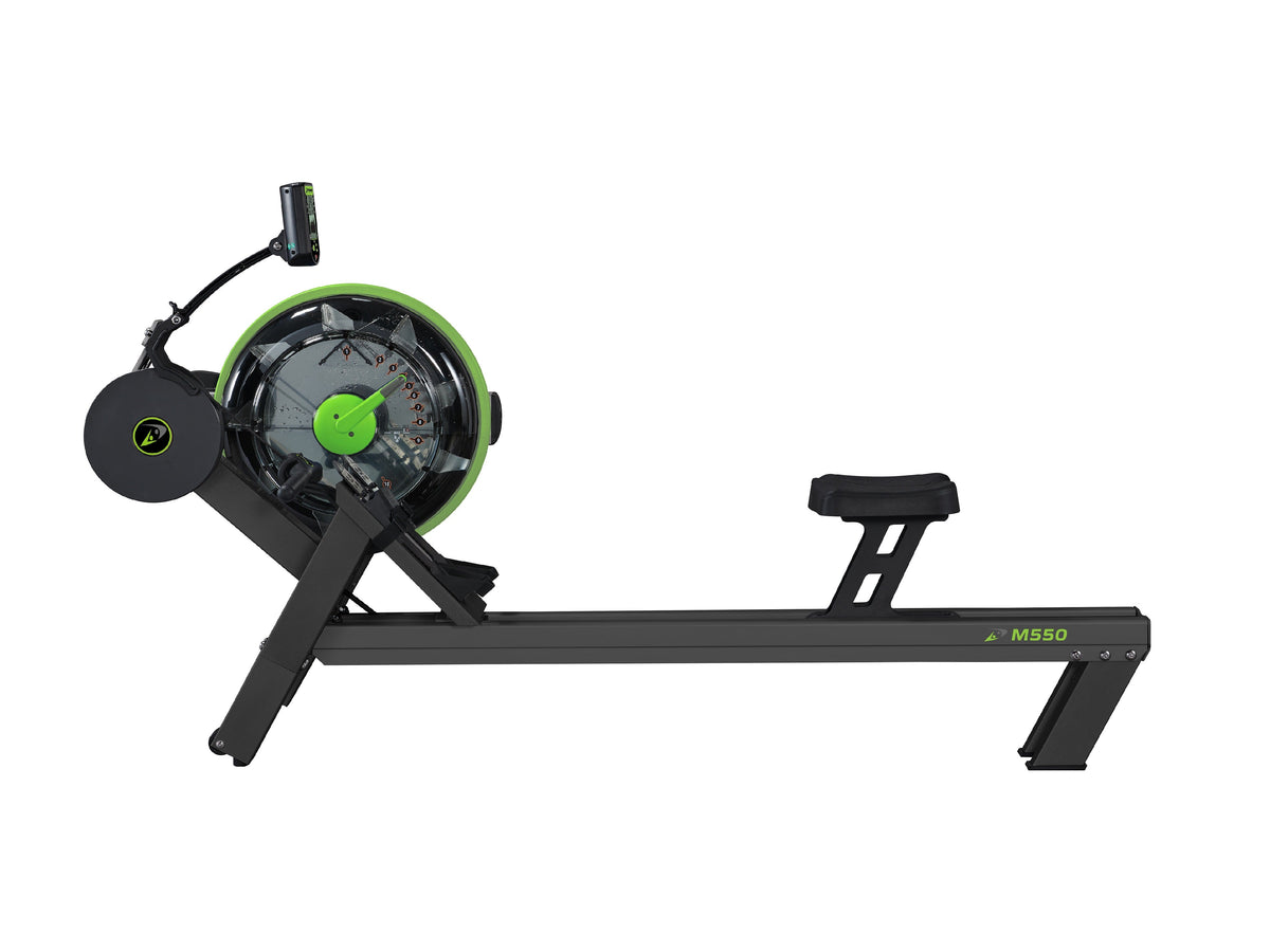 Dynamic Fluid M550 water rower, side view