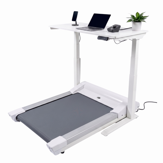 variant-white top Unsit Treadmill Desk Bundle, 48 x 24 in desk, white frame, white top