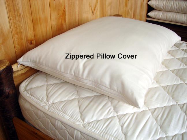 Zippered pillow cover detail