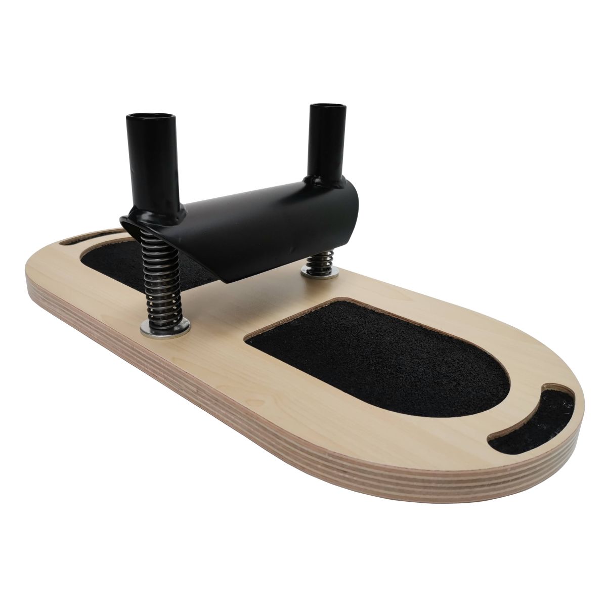 Elina Pilates Foot Corrector, spring-loaded saddle on a wooden base
