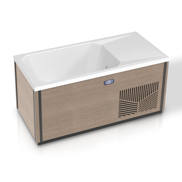 K-Plunge Icebed All-in-One Cold Plunge and Hot Tub in chestnut finish