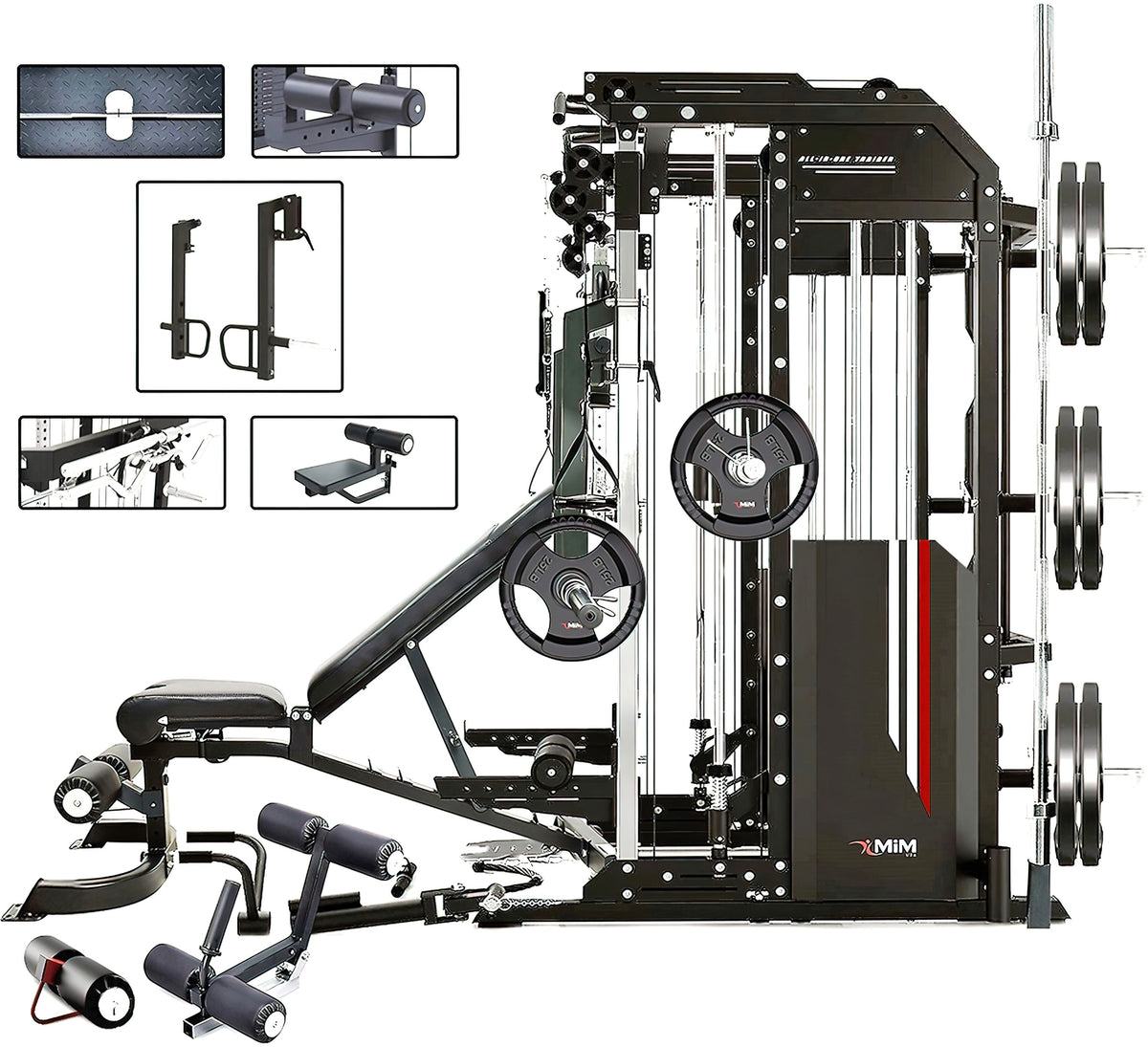 MiM USA Hercules EX weight stack and attachment details