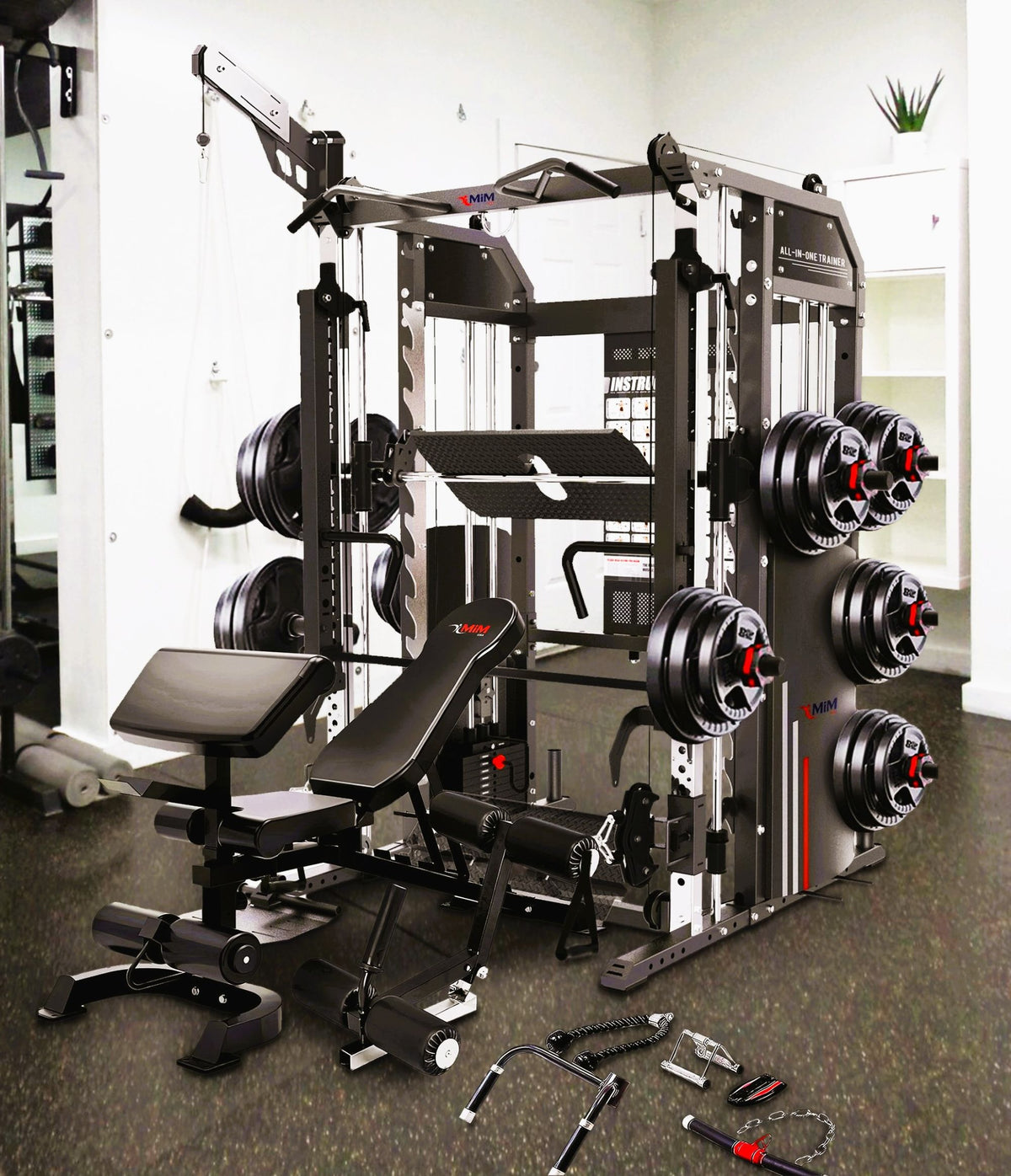 MiM USA Hercules Pro set up in a home gym