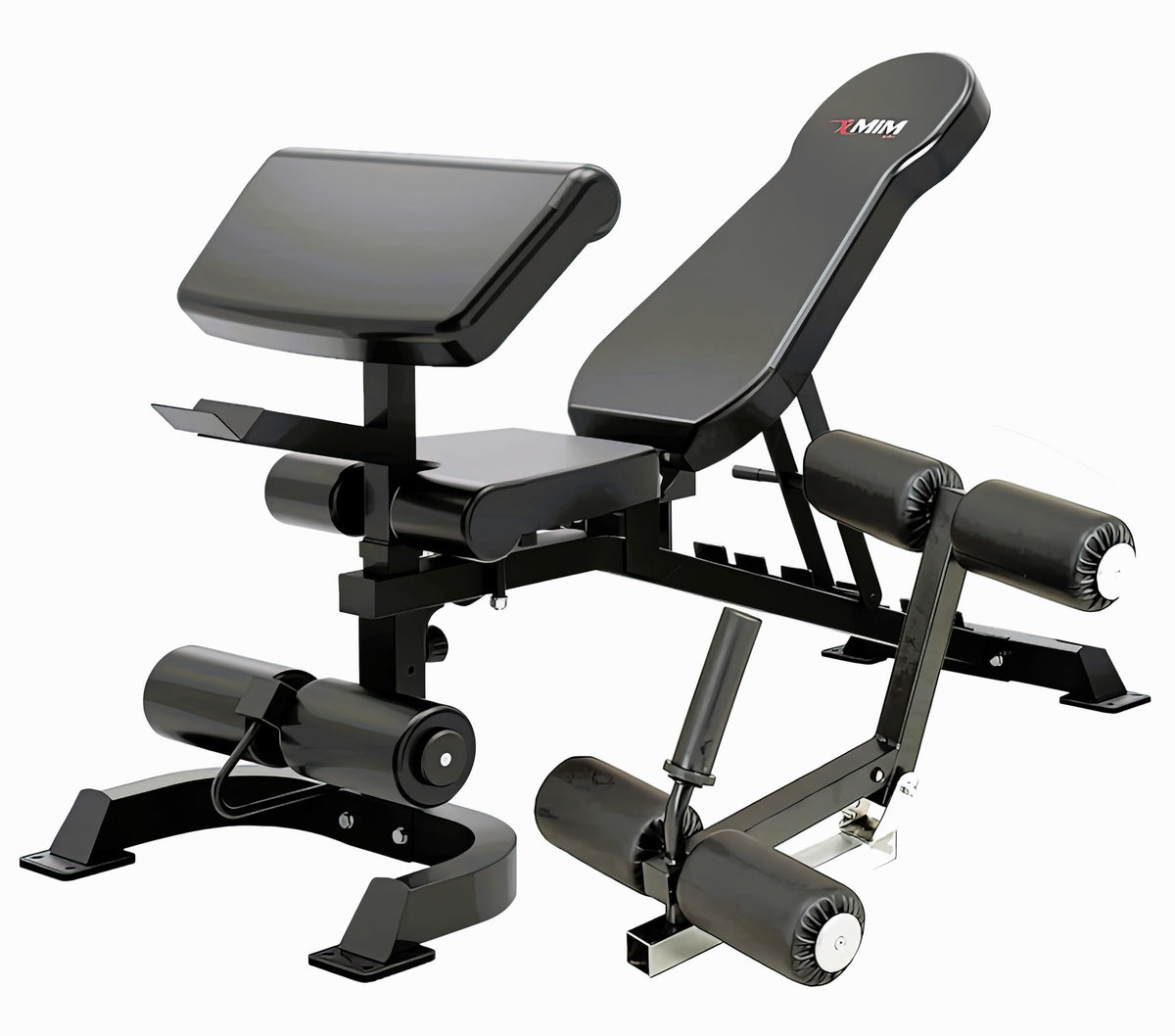 MiM USA Hercules Pro adjustable bench with preacher curl and leg extension