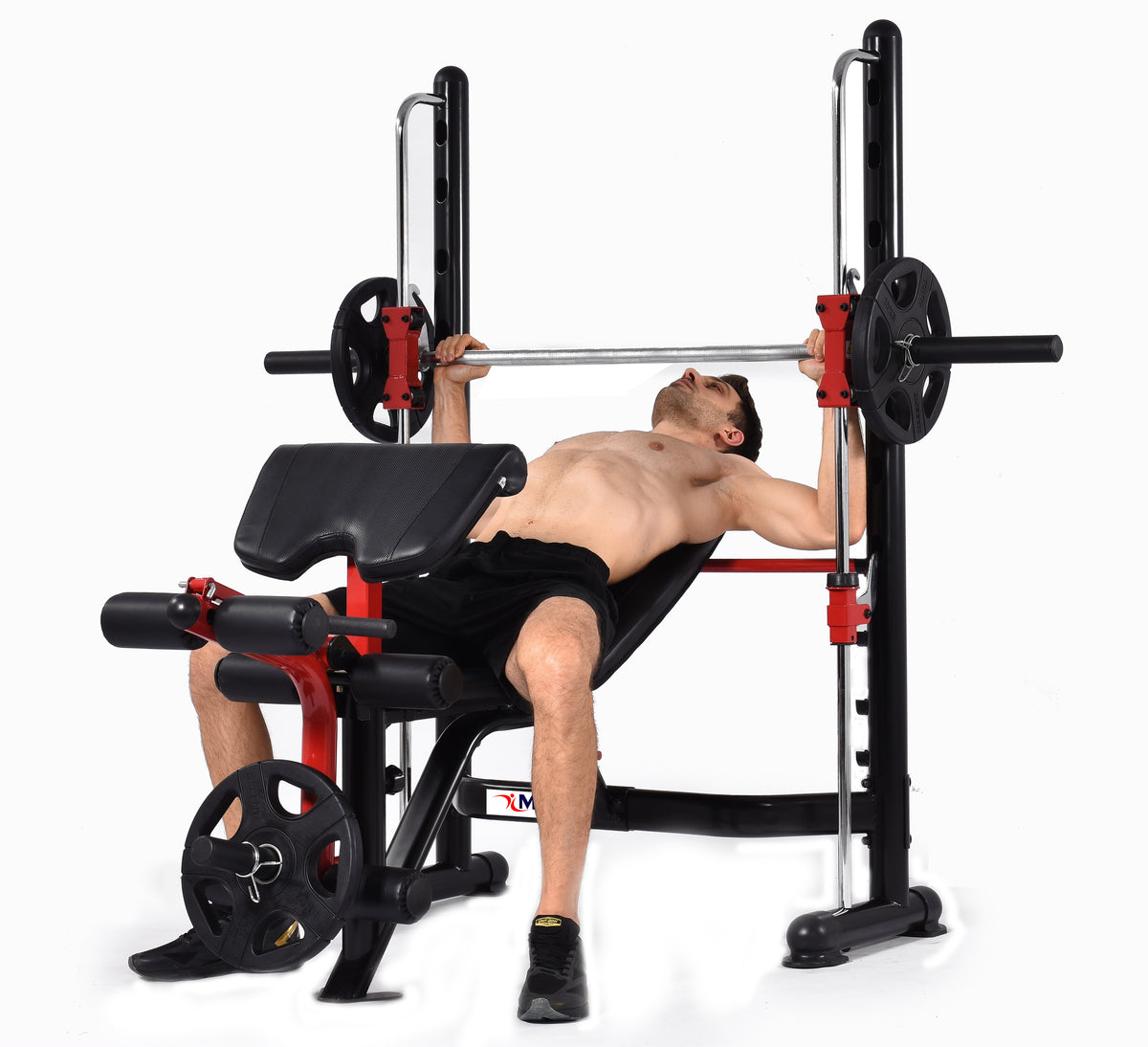 Incline bench press on the MiM USA Olympic Weight Bench