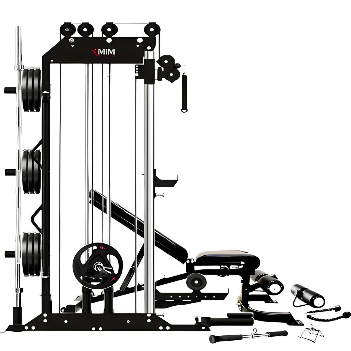 MiM USA Pro Master 1001 side view with incline bench