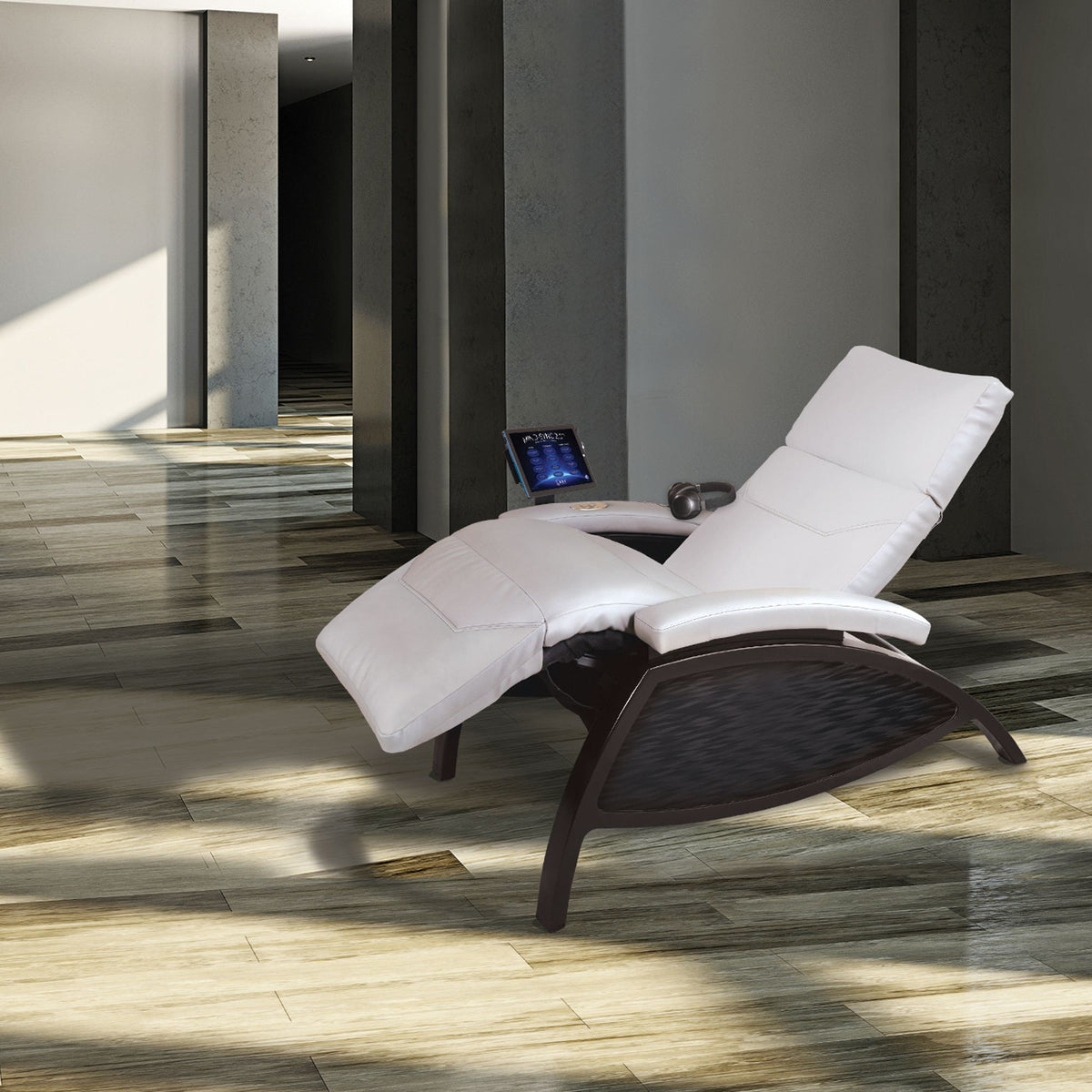Mind-Sync 2.0 Harmonic Wellness Lounger in a modern room