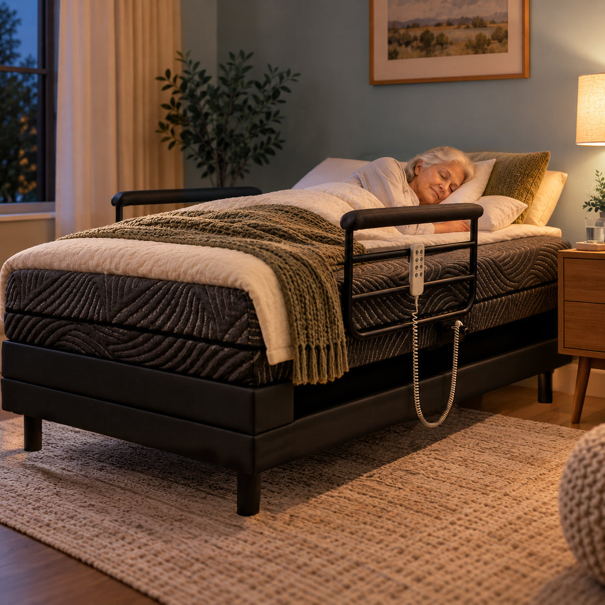 Independence® Adjustable Chair Bed by Customatic, sleeping flat