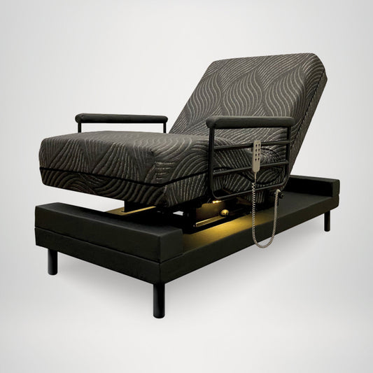 Independence® Adjustable Chair Bed by Customatic, sitting position, studio