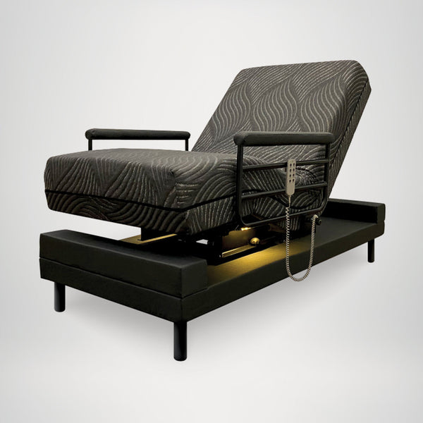 Independence® Adjustable Chair Bed by Customatic, sitting position, studio