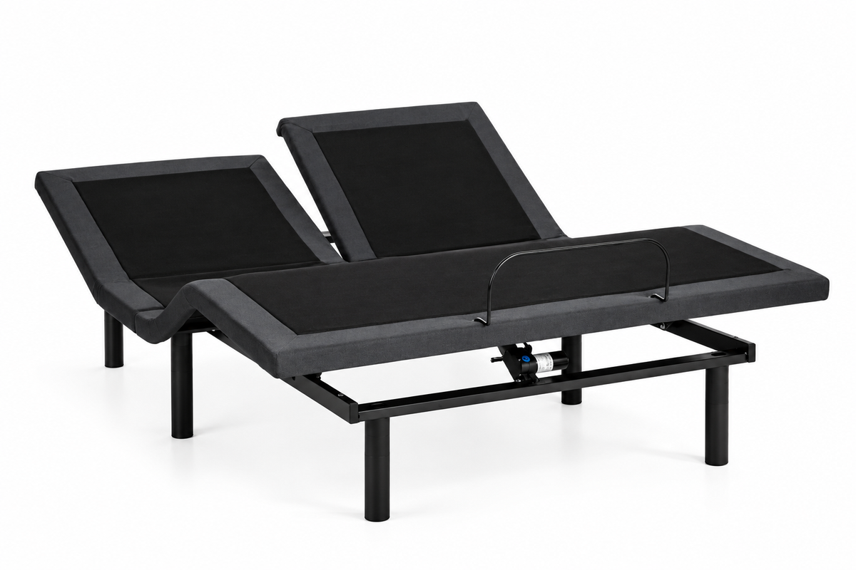 DreamSense™ Synergy Adjustable Base, Split Head with each side raised independently, white background