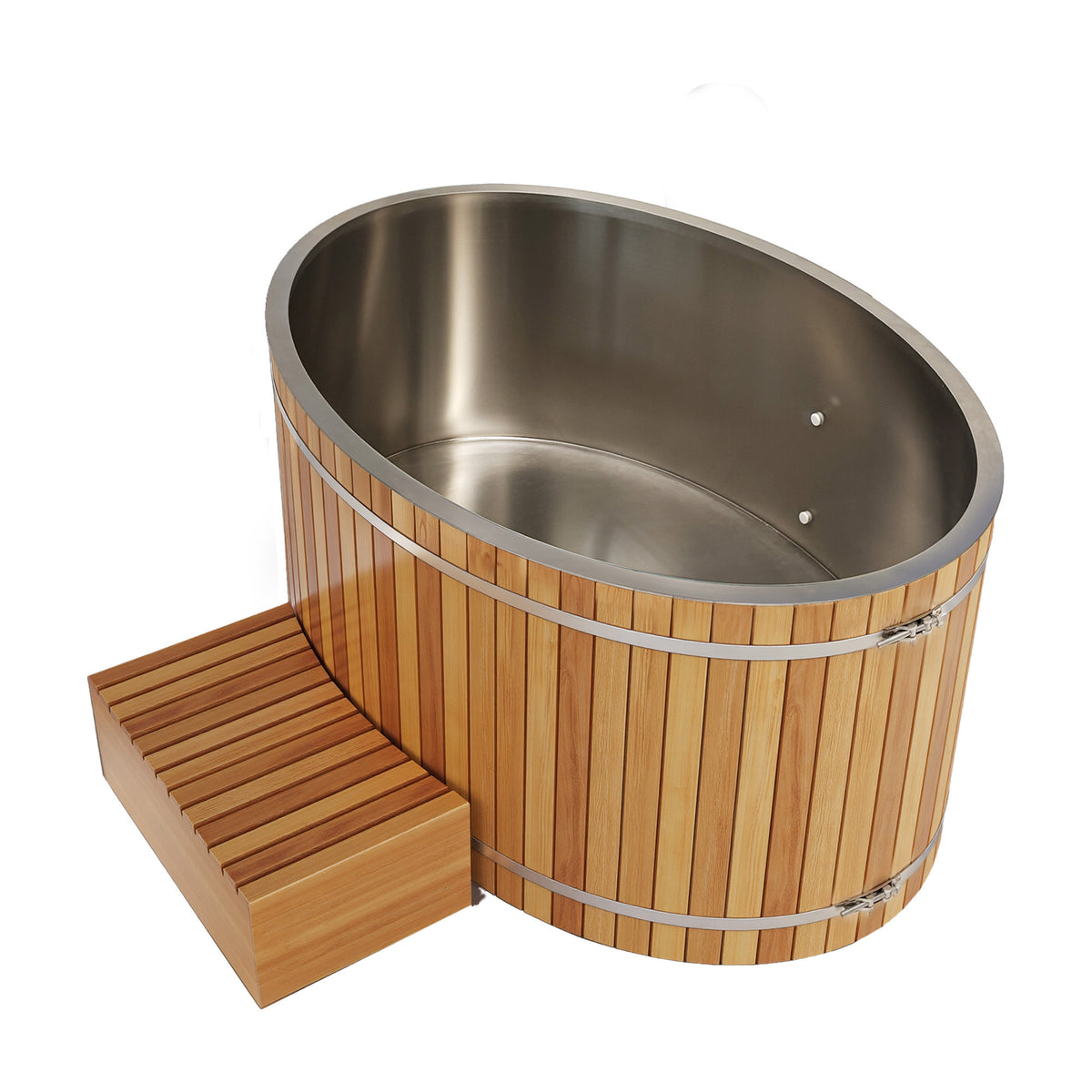 K-Plunge Luxury Cedar Oval Cold Plunge Tub, tub only